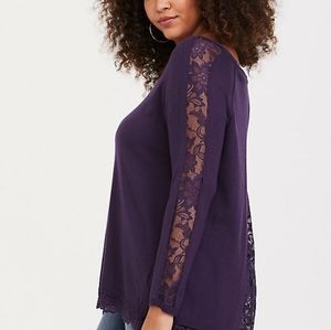 Purple lace sweater